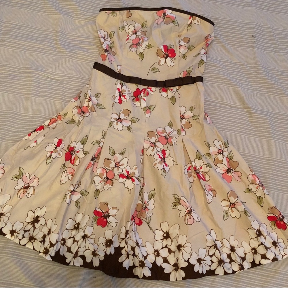 Strapless spring dress